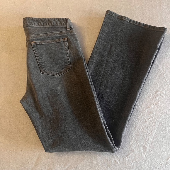 Theory Women's Bootcut Jeans Gray/Brown Wash Denim Wide Leg Size 12 - Picture 4 of 11